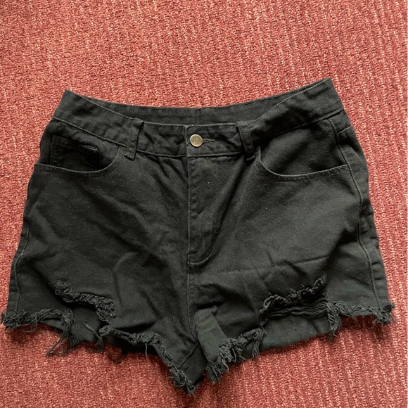 Black Shorts w/flames - Picture 2 of 3